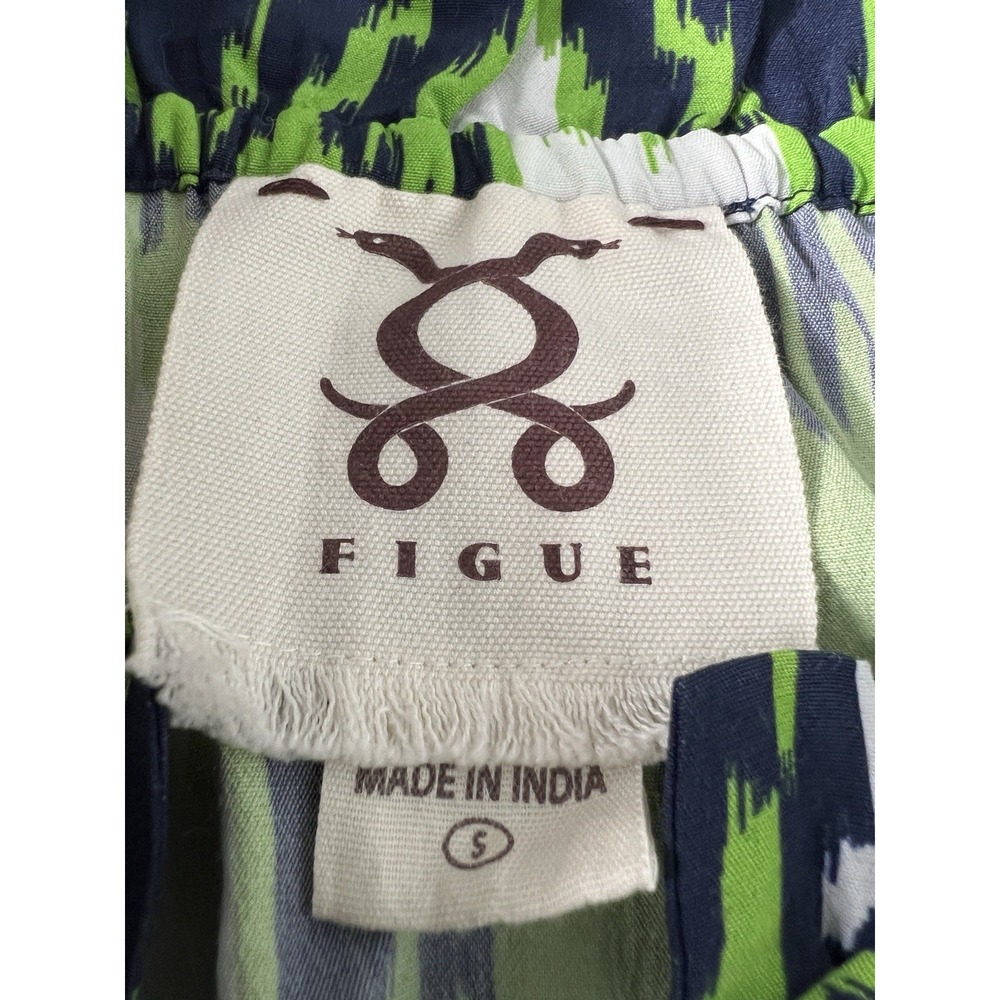 FIGUE Bella Ikat-Print Sleeveless Blouse‎ Size Small Colorful Tassels - Picture 2 of 9